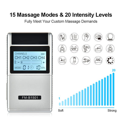 15 Modes EMS Electric Muscle Stimulator TENS Physiotherapy Pulse Full Body Massager Machine Pain Relief Health Care Device