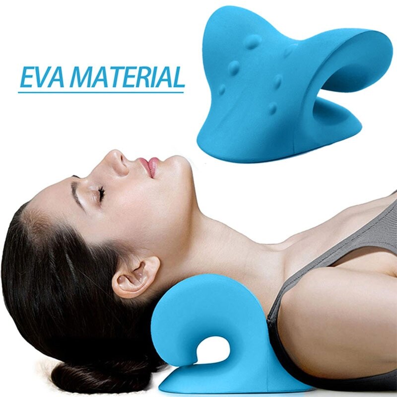 Neck Shoulder Stretcher Relaxer Cervical Chiropractic Traction Device Pillow For Side Back Stomach Sleeper Remedial Pillows